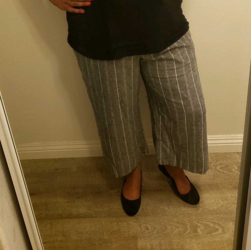 NWT Lane Bryant Linen Crops-Size 16